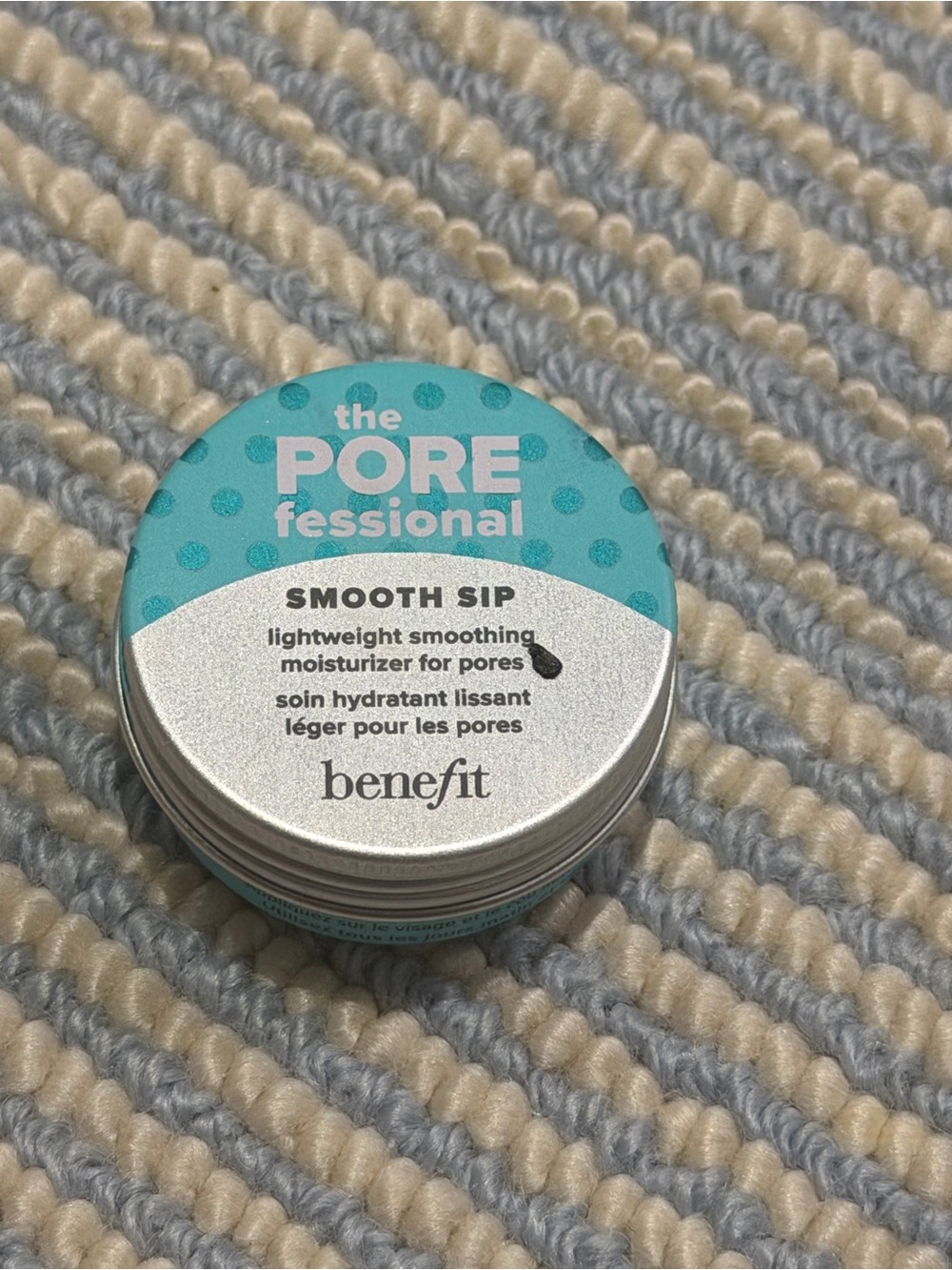Benefit Teal and Silver The POREfessional Smooth Sip Moisturizer Tin
